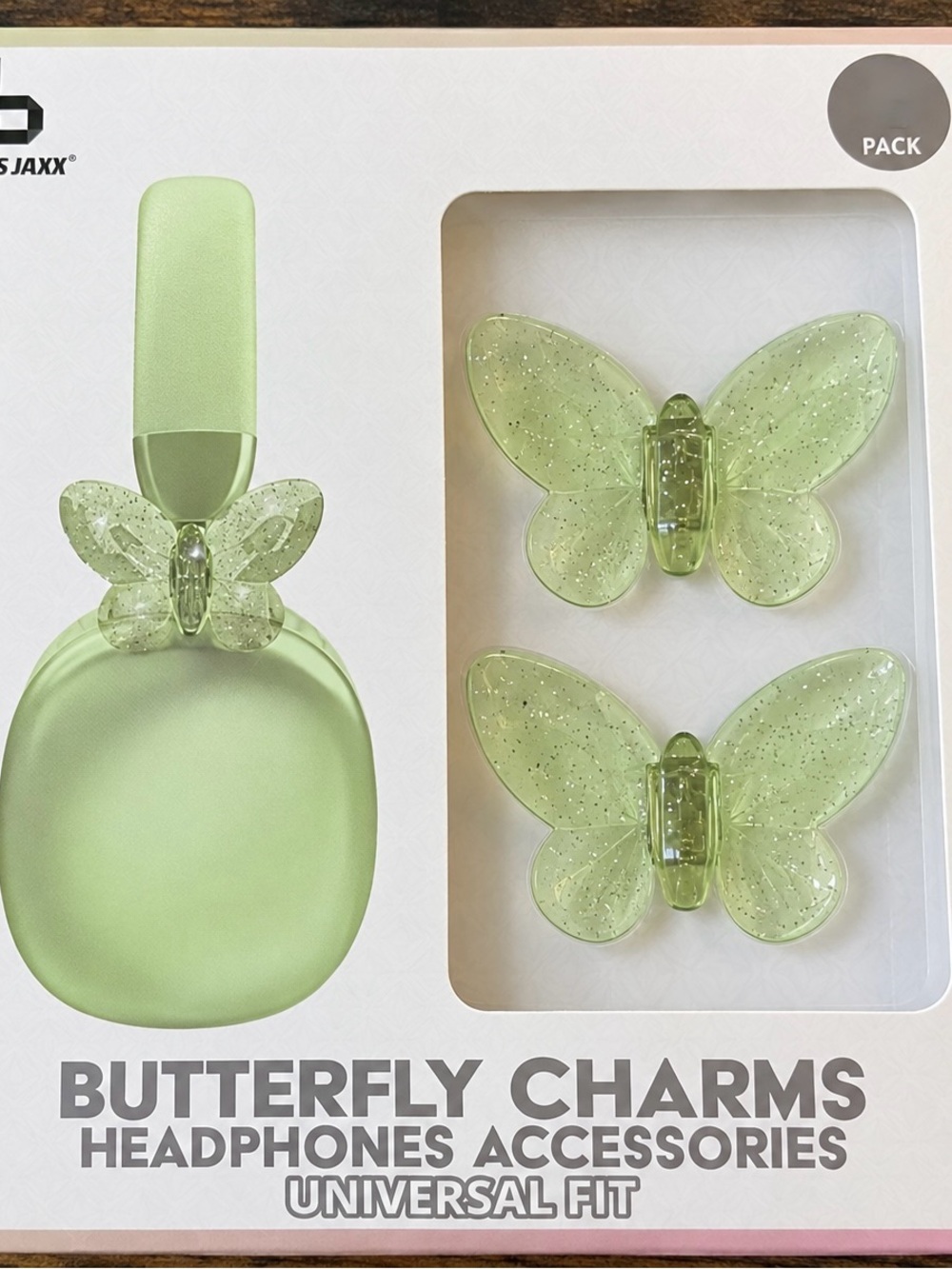 BUTTERFLY CHARMS Headphone Accessories in Light Green - Universal Fit